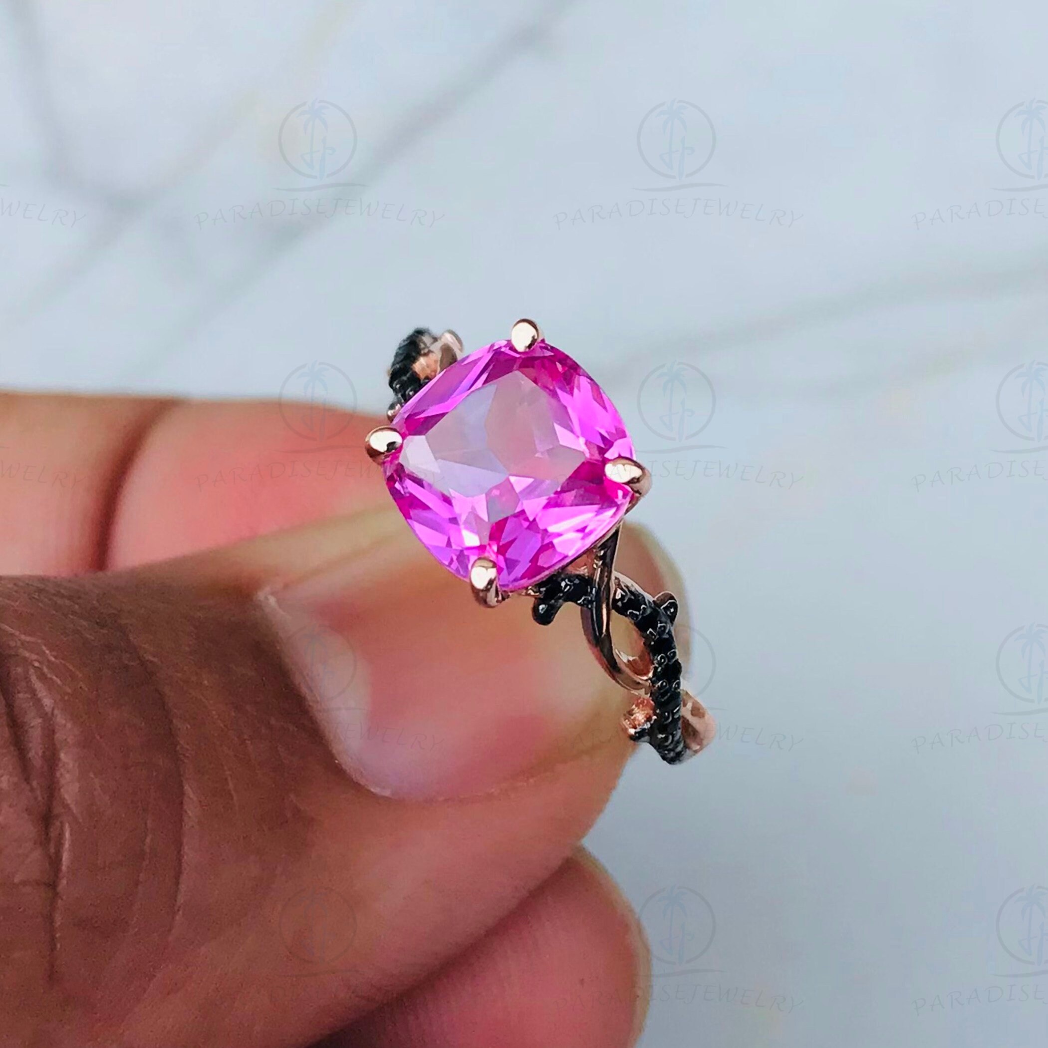 Maleficent pink topaz sale ring