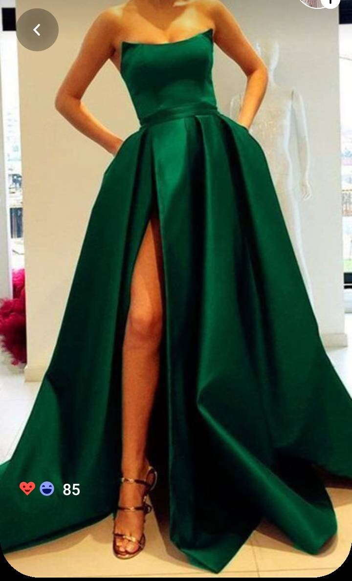 elegant green ball gown