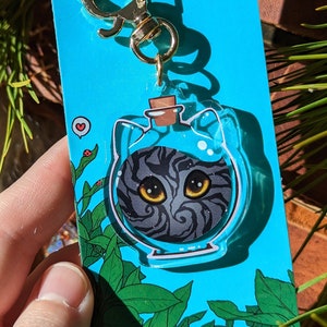 Cat Potion || Grey Orange || Keychain