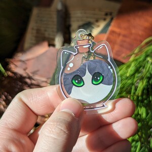 Cat Potion || Grey White || Keychain