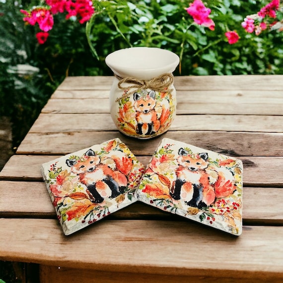 Autumn Fox Wax Melt Burner Fox Wax Melt Warmer Fox Oil Burner Autumn Wax Burner Fox Gifts Fox Candle Fox Home Decor Fox Gift Set