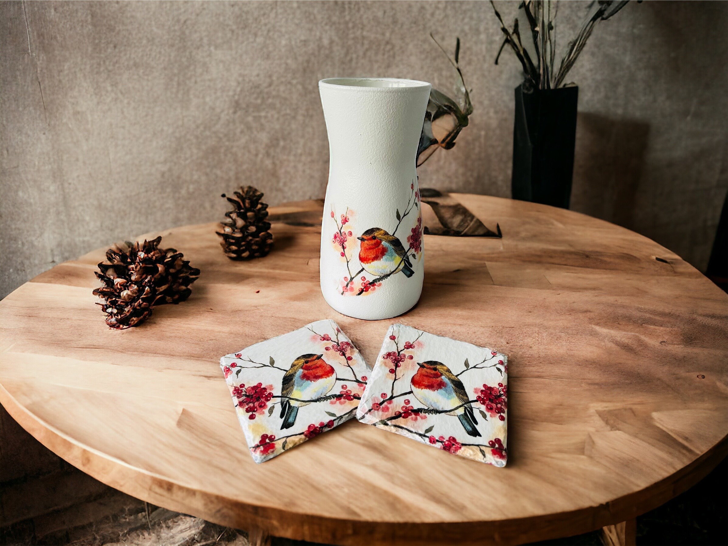 Robin Gift Set Robin Gift Set, Robin Vase, Robin Coasters, Robin Gifts, Robin ...