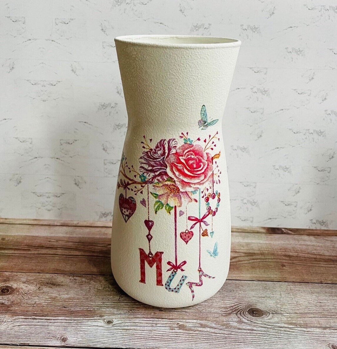 Pretty Mum Vase Mothers Day Flower Vase Mothers Day Vase Etsy UK