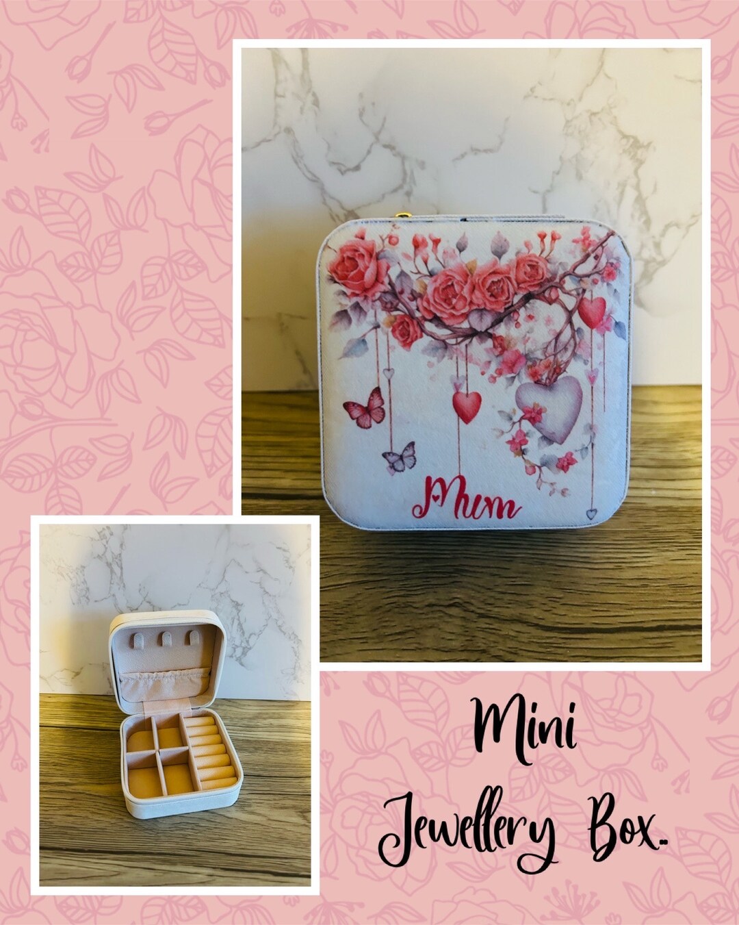 Mum Mini Jewellery Box, Travel Jewellery Box, Mum Gifts, Mum