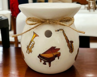 Musical Instruments Wax Melt Burner, Music Wax Melt Warmer, Music Themed Candle Holder, Music Themed Gift