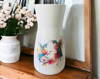 Hummingbird Vase Pretty Bird vase Hummingbird Gifts Bird Gifts Hummingbirds