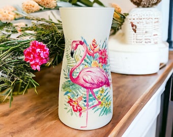 Flamingo Flower Vase, Glass Flamingo Vase, Bird Vase, Pretty Vase, Flamingo Gifts, Flamingo Decorations, Flamingo Home Decor