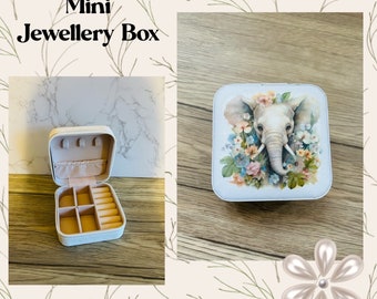 Elephant Mini Jewellery Box, Travel Jewellery Box, Elephant Gifts, Elephant Decorations, Elephant Jewellery Holder, Elephant Home Decor