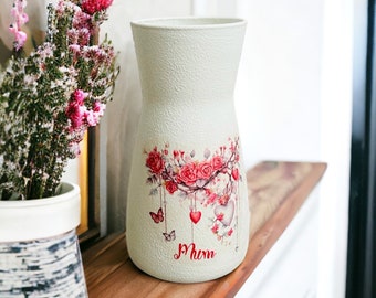 Pretty Mum Vase, Mothers Day Flower Vase, Mothers Day Vase, Mum Gifts, Gifts for Mum, Mothers Day Gifts, Gifts for Mum