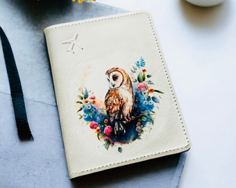 Owl themed Passport Holder Case, Owl Holiday Accessories, Owl themed Luggage, Owl themed Gifts, Owl Decorations