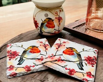 Robin Wax Burner, Robin Wax Warmer, Robin Coasters, Robin Oil Burner, Christmas Wax Melt Burner, Robin Gift Set, Christmas Robin Decorations