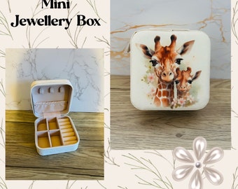 Giraffe Mini Jewellery Box, Travel Jewellery Box, Giraffe Gifts, Giraffe Decorations, Giraffe Jewellery Holder, Giraffe Home Decor, Giraffes