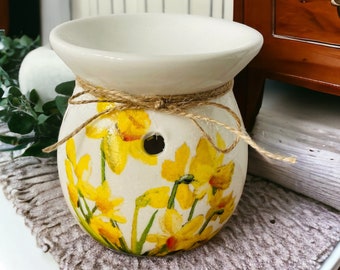 Daffodil Wax Burner, Daffodil Wax Warmer Daffodil Oil Burner Daffodil Gifts Daffodil Home Decor Spring Decorations Fragrance Daffodil Candle