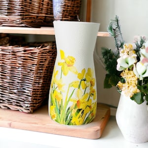 Pretty Daffodil Vase, Daffodil Flower Vase, Daffodil Decorations Daffodil Gifts Gifts for Mum Spring Home Decor Flower Decorations