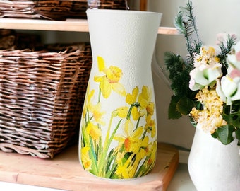 Pretty Daffodil Vase, Daffodil Flower Vase, Daffodil Decorations Daffodil Gifts Gifts for Mum Spring Home Decor Flower Decorations