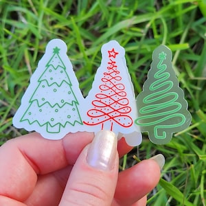 Christmas tree clear background vinyl sticker