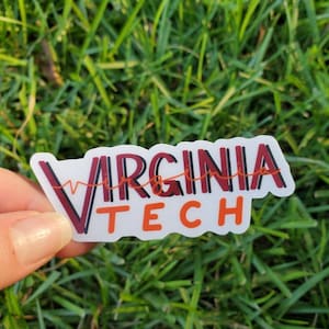 Virginia Tech Vinyl Sticker- computer sticker- VT hokies