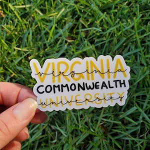VCU vinyl sticker with white background- Virginia Commonwealth University
