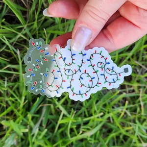 Christmas light clear background vinyl sticker