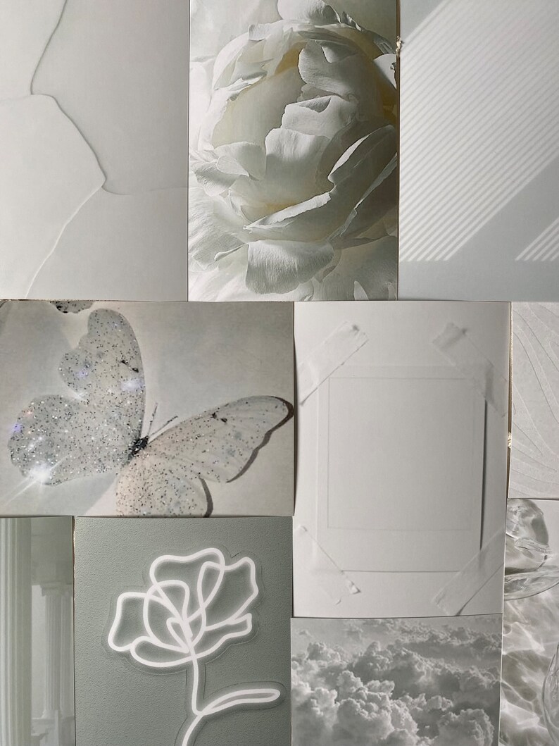 White Photo Collage Kit50 Pc Etsy