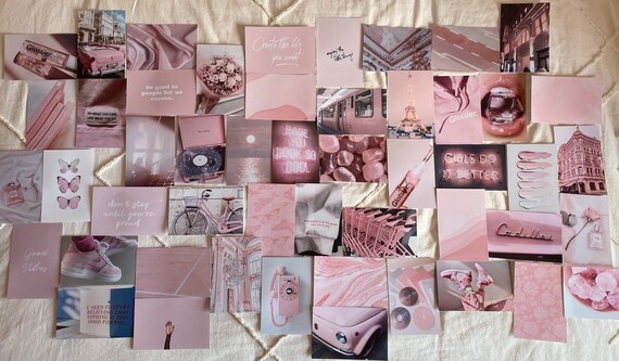 Blush Pink Photo Collage Kit 50 Pc Etsy