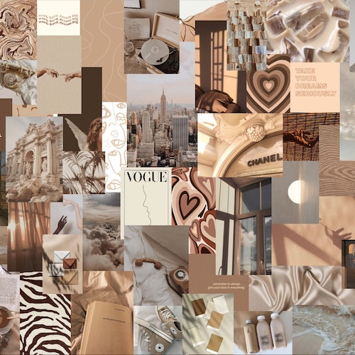 Brown Wall Collage Kit Brown Photo Wall Brown Collage Wall - Etsy