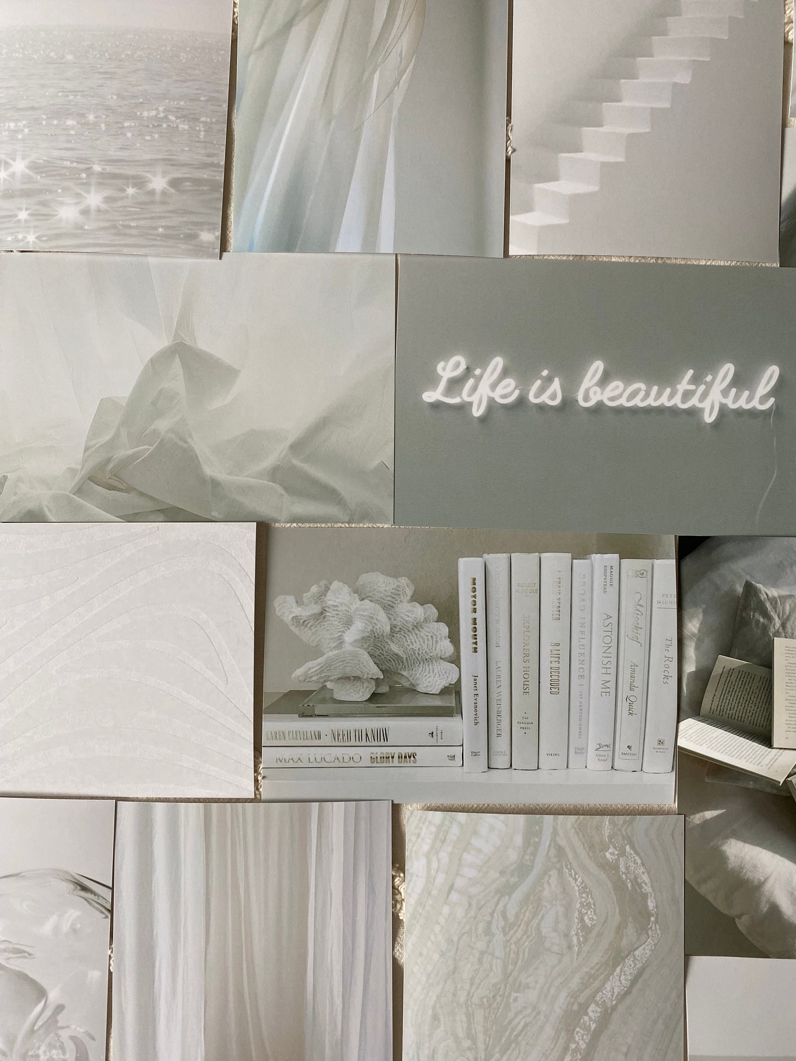 White Photo Collage Kit50 Pc Etsy