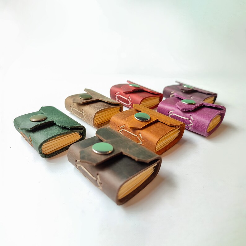 Tiny Sketchbook Leather Paintingbook Little Drawing Notebook Etsy