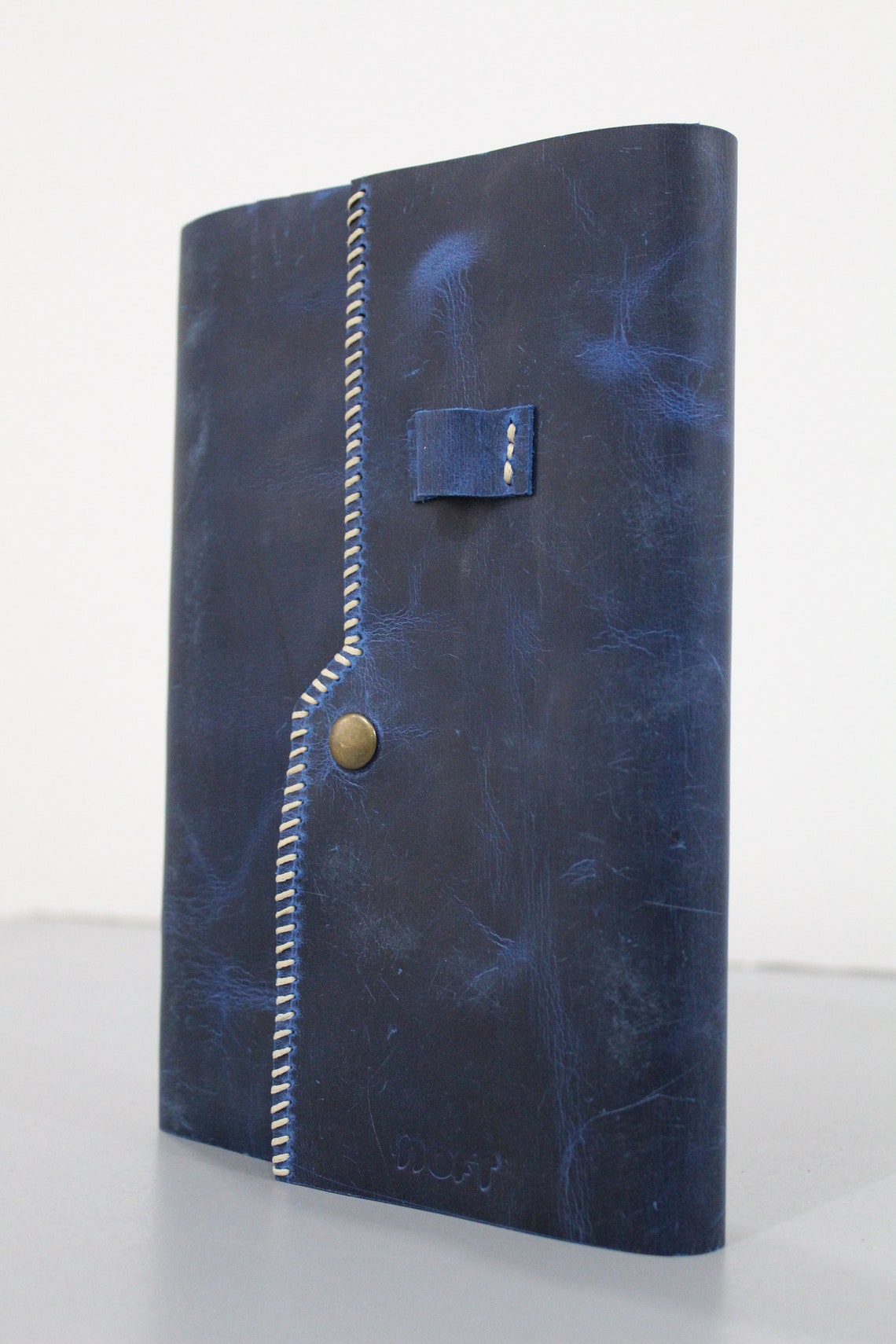 Blue A5 Leather JournalNotebook or Sketchbook Handmade Etsy