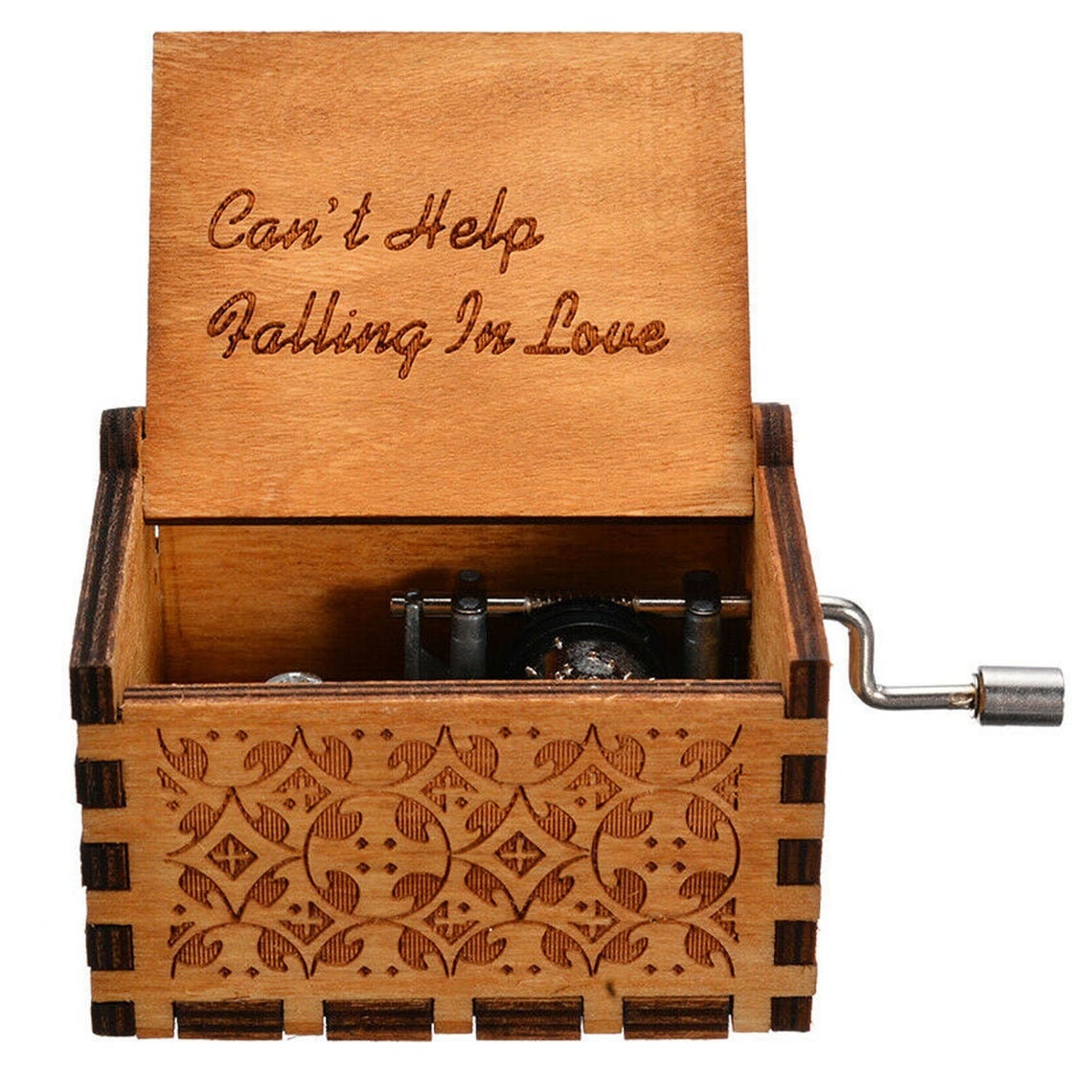 Wooden Music Box Can't Help Falling In Love Music Box Etsy