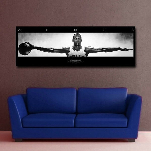 Michael Jordan Canvas Wall Art Etsy