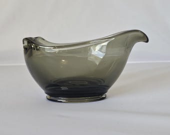 Viking Glass Oval Ashtray #1108 Charcoal