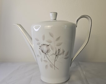 Tirschenreuth Enchanting Pattern Fine China White Coffee Pot and