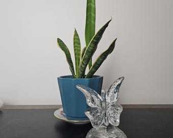 Clear Fenton Glass Butterfly Ring Tree | Butterfly on Branch