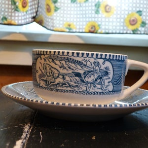 Currier & Ives Tea Cup with plate.