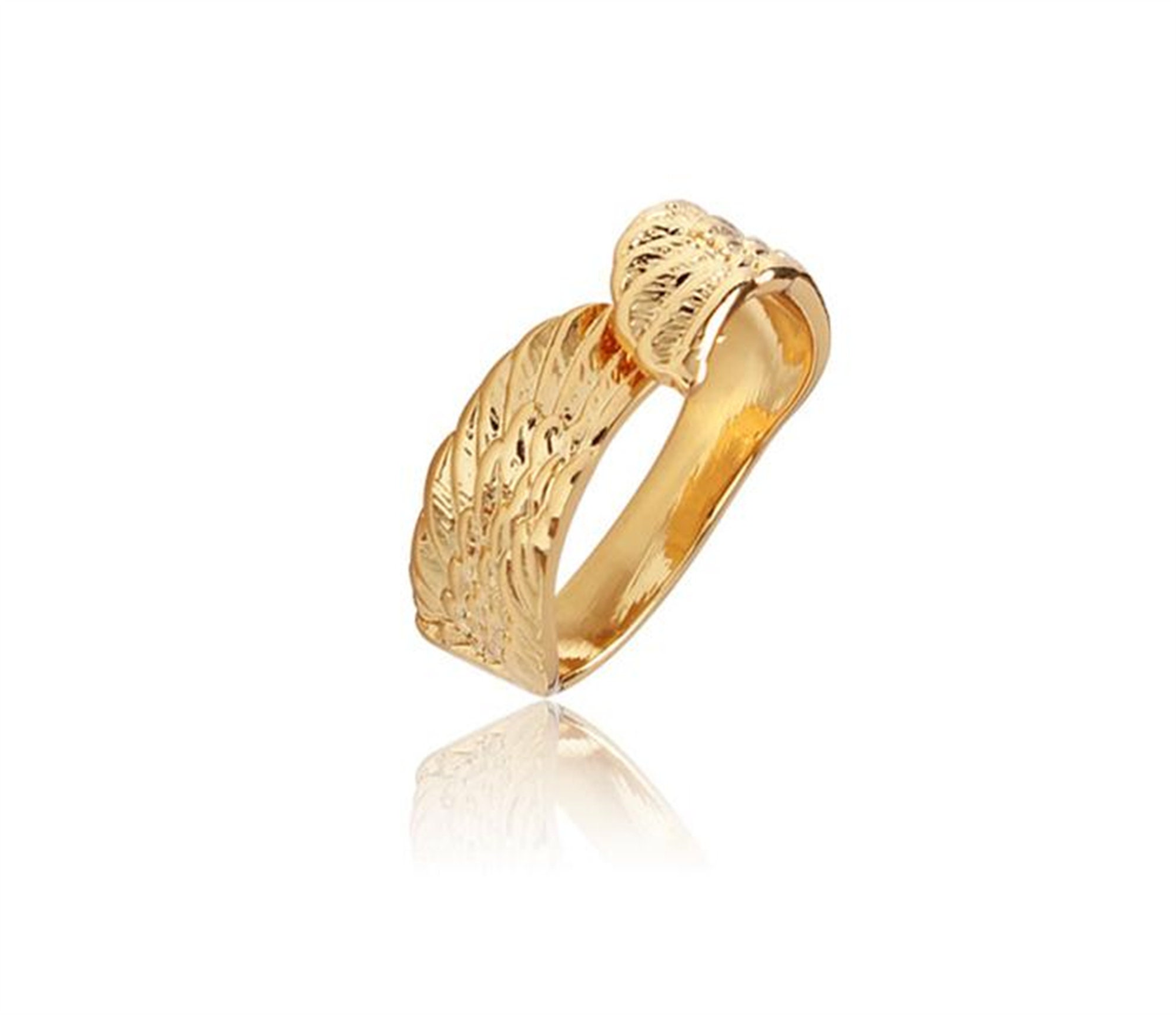 18K Gold Plated Wings Angel Wings Open Wing Ring Ladies Etsy