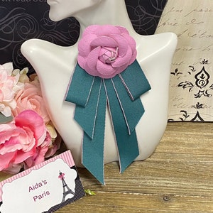 Camellia Flower Bow Brooch