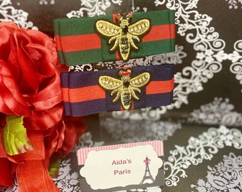 The Coco Large Tweed Hair Bow - Etsy display picture 2