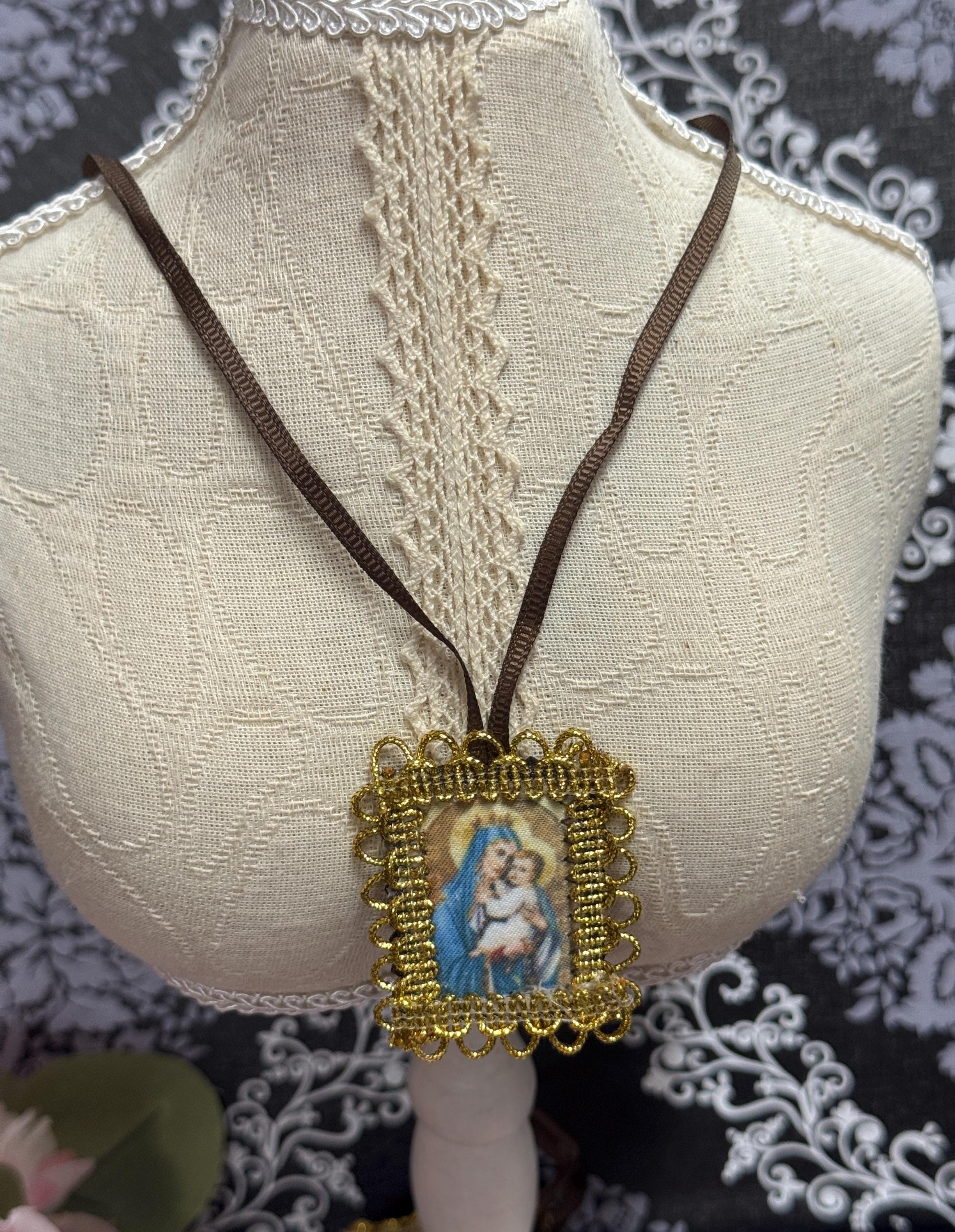 Sacred Heart of Jesus and Our Lady of Mount Carmel Scapular - Etsy