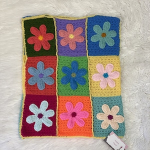 Granny Square Crochet  Crop Top