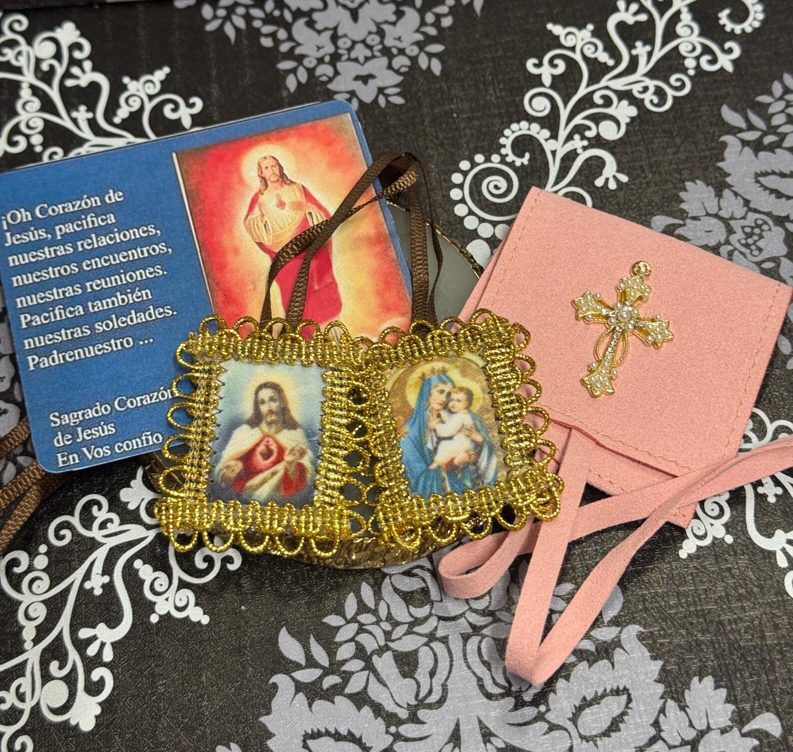 Sacred Heart of Jesus and Our Lady of Mount Carmel Scapular - Etsy