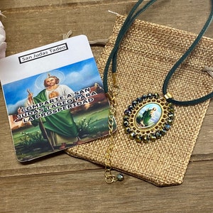Saint Jude Faux Suede Cord Necklace