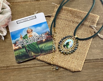 Saint Jude Faux Suede Cord Necklace