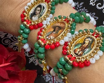 メキシコ風のグアダルーペの聖母ブレスレット、聖母マリアの