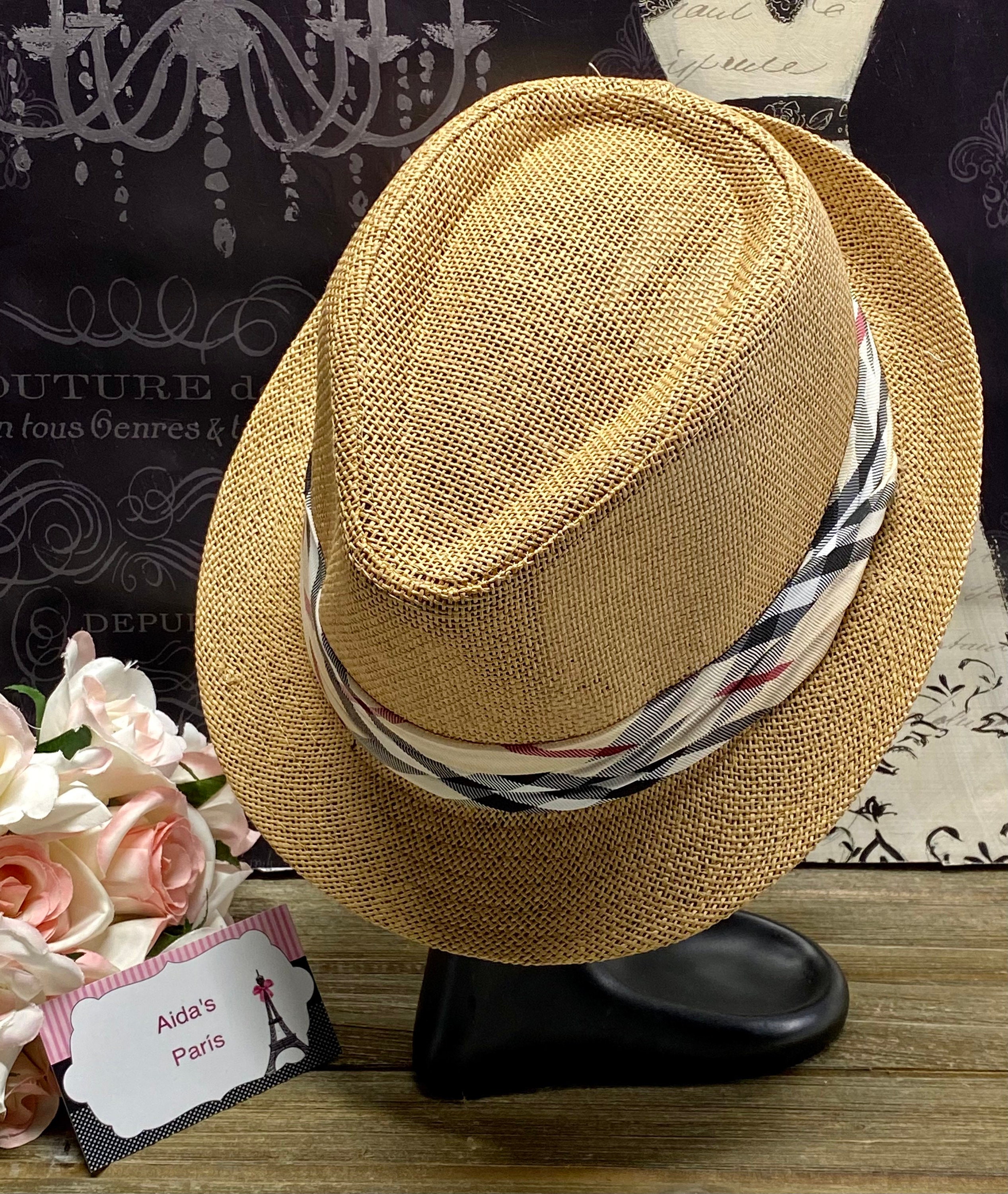 Beige Women\'s Straw Fedora with Cream Ribbon Floral Accent OS New Rustic Beige Wide-Brim Floral Sun Hat – Boho Garden Party  main image 2