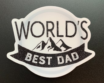 World's Best Dad Sticker | Bumper Sticker | Laptop Sticker | Waterproof Sticker | Fathers Day | Gifts For Dad | Gifts From Daughter To Dad