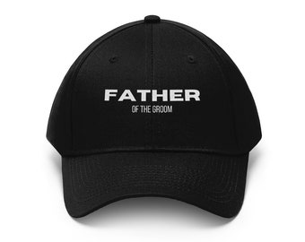 Father of the Groom Black White Wedding Party Favor Gift Hat Baseball Cap 