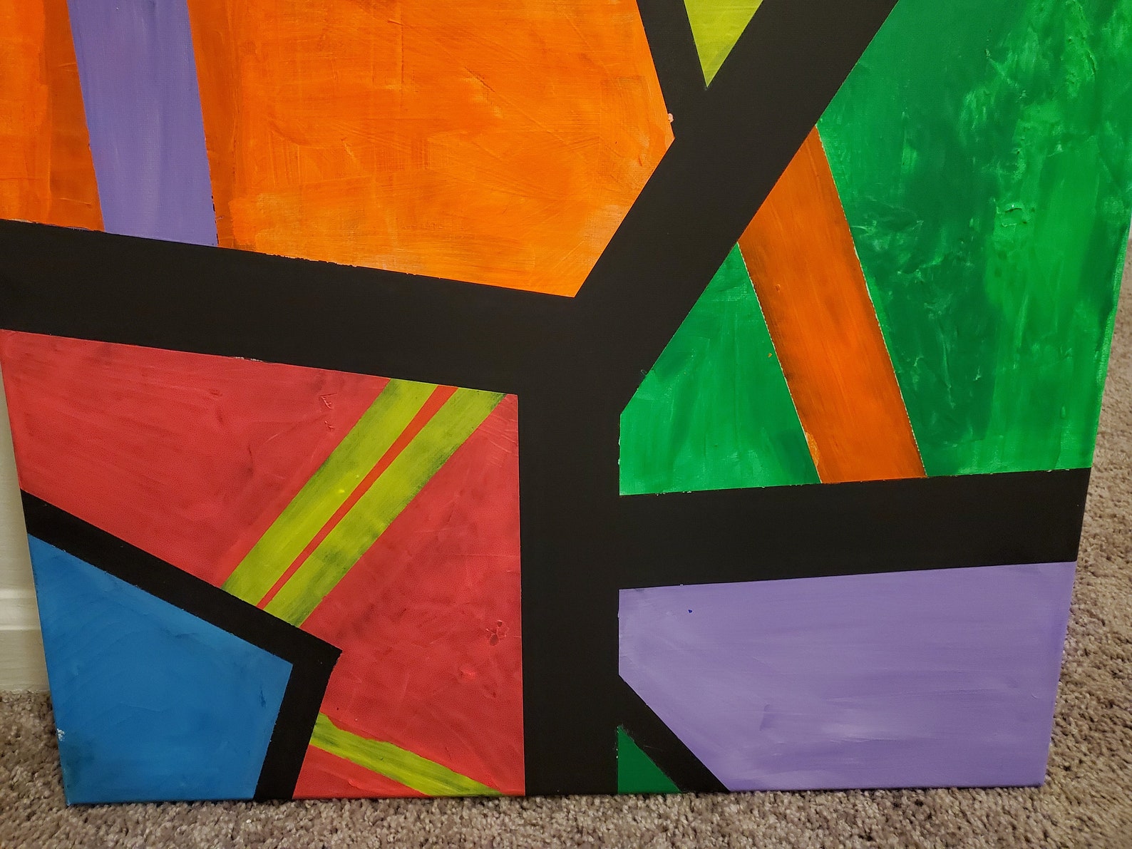 Line Abstract Painting Etsy