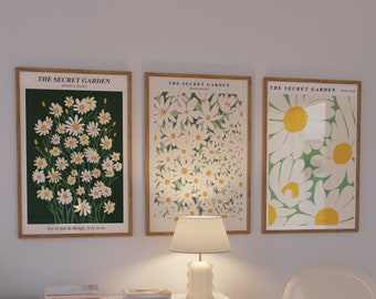 Shasta Daisy Art Print Set: Floral Wall Decor (Digital Download)