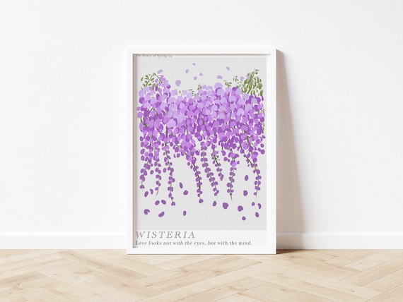 Spring Flower Purple Flower Printable Wall Art / Poster / Card | Etsy